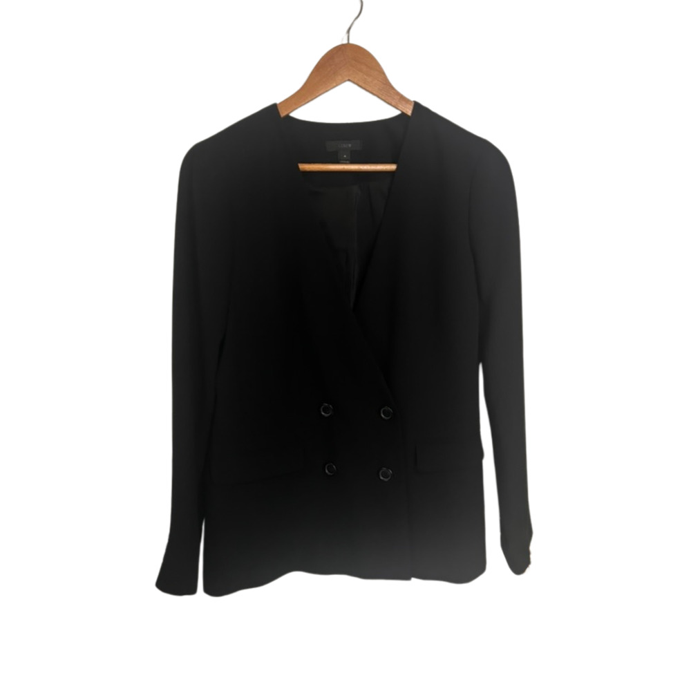 J.Crew‎ Women's French Girl Blazer Jacket Black Size 4